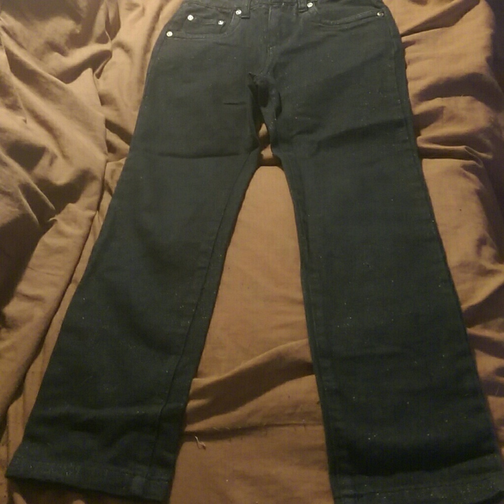 Girl Black Glitter Jeans